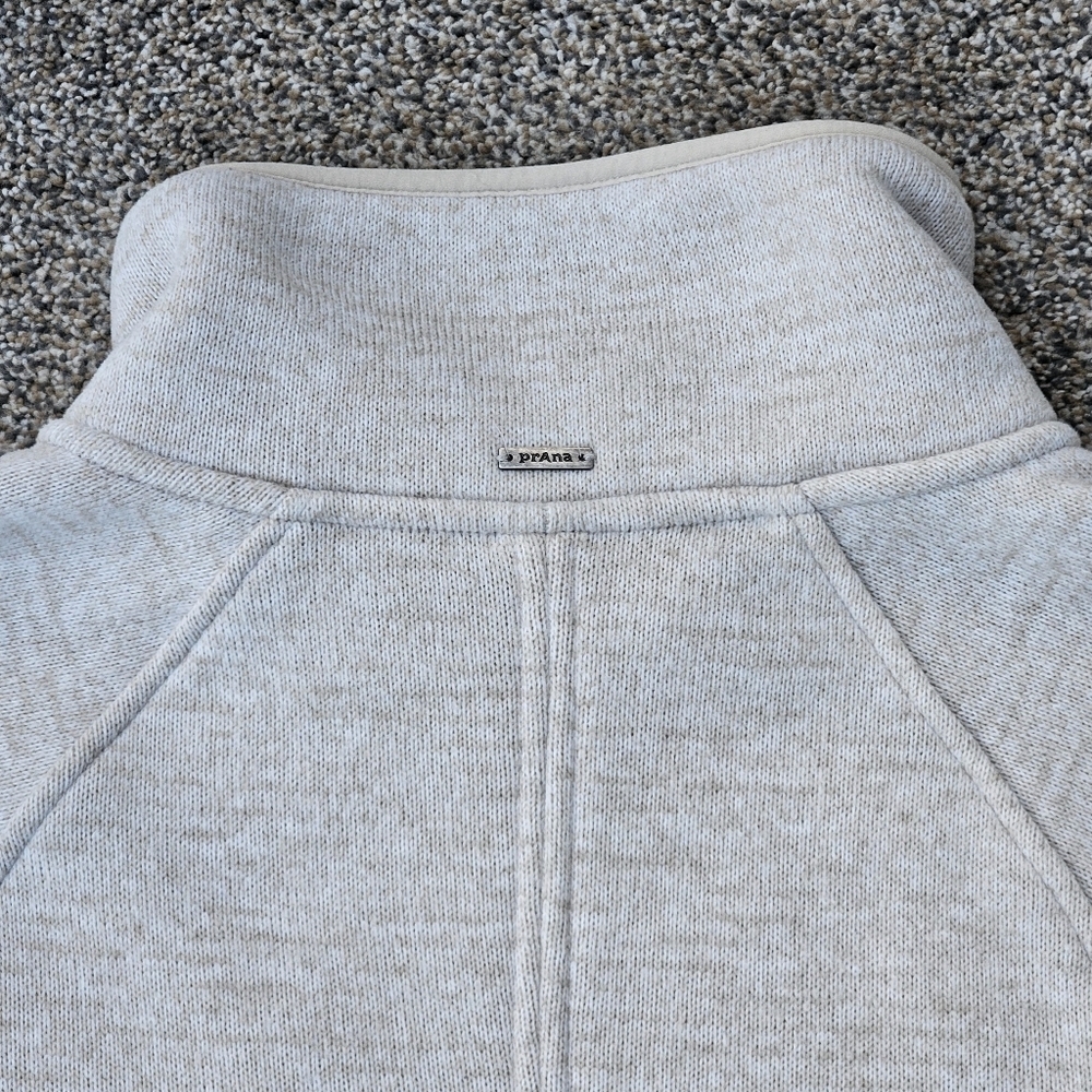 Prana Tri Thermal Threads Tunic Cream Pullover Sweater Sweatshirt Women's Size M - Picture 16 of 16